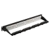 Патч-панель 19'' 1U 24 порта RJ45 неэкранированная кат.6A с задним органайзером с фиксаторами кабеля