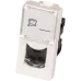 Вставка Mosaic 22.5x45,RJ-45 UTP,кат.6,со шторкой и увеличенным окном маркировки,белая