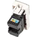 Вставка Mosaic 22.5x45,RJ-45 UTP,кат.6,со шторкой и увеличенным окном маркировки,белая