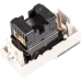 Вставка Mosaic 22.5x45,RJ-45 UTP,кат.6,со шторкой и увеличенным окном маркировки,белая