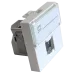 Вставка 45x45 (аналог Mosaic), RJ-45 STP, кат.6, со шторкой и увеличенным окном маркировки, белая
