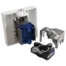 Вставка 45x45 (аналог Mosaic), RJ-45 STP, кат.6, со шторкой и увеличенным окном маркировки, белая
