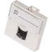 Вставка 45x45 (аналог Mosaic), RJ-45 UTP, кат.6, со шторкой и увеличенным окном маркировки, белая