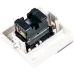 Вставка 45x45 (аналог Mosaic), RJ-45 UTP, кат.6, со шторкой и увеличенным окном маркировки, белая
