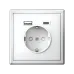ARTGALLERY розетка 16А с 2 USB A+C, 5В/2,4А/3,0А, 2х5В/1,5А, механизм, белый