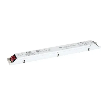 Источник питания LED, 55Вт, вход 180…295В AC, 47…63Гц254…420В DC, ККМ, выход в режиме пост. мощности 27…56В980…1600мА, изоляция 3750В AC, в кожухе 320х30х21, -25…+80°С 