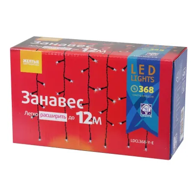 Электрогирлянда Занавес LDCL368-Y-E 150x150 368L LED. желтый