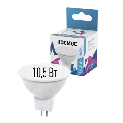 Лампа светодиодная LED 10.5W JCDR 220В GU5.3 D50x45 4500K белый 840 лм Космос
