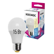 Лампа светодиодная LED 15Вт 220В Е27 D60х108 3000 теплый A60
