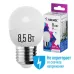 Лампа светодиодная LED 8.5Вт Шар 220В Е27 D45х82 6500К холодный 720 лм