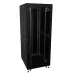 Шкаф напольный разобранный 19'' IT-CQE-N 47U 800x1200 мм, крыша с вырубкой, дверь перф. и двойная перф., двойные боковые панели, черный RAL9005
