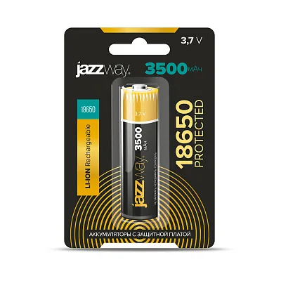 Аккумулятор литиевый LiP18650 с защитой BL-1 3500 мАч Jazzway