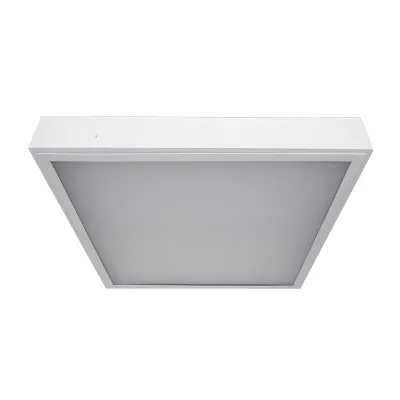 Люминесцентный светильник VARTON A070 4х18 офисный накладной 620х620х80 мм IP20 с рассеивателем опал аварийный автономный постоянного действия