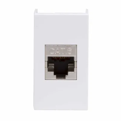 Ком.роз. RJ45 кат.6 экран. (8P8C, Hyperline, Dual IDC: 110&Krone) Viva, белая, 1мод