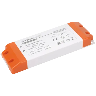 Драйвер светодиодный LED (60Вт 12В), 60W вход 220-240V, выход 12V 5A, IP20