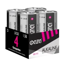 Элементы питания алкалиновые LR20 (D) ФАZА Alkaline (4 шт. в упаковке)