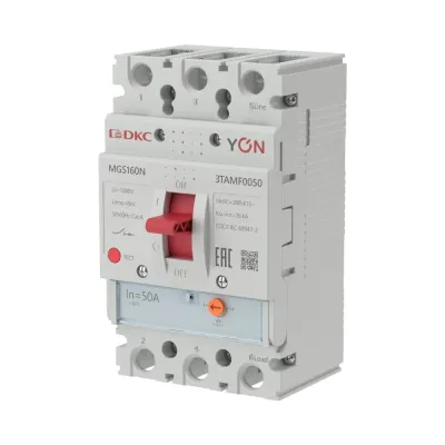 Выключатель автоматический YON max MGS160N 3P 40-50А 36кА с регулируемым термомагнитным расцепителем