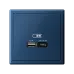 ARTGALLERY USB розетка A + тип-C 45Вт высокоскор.заряд. QC, PD, механизм, аквамарин