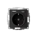 РОЗЕТКА 16А c 2 USB A+С, мех, КАРБОН
