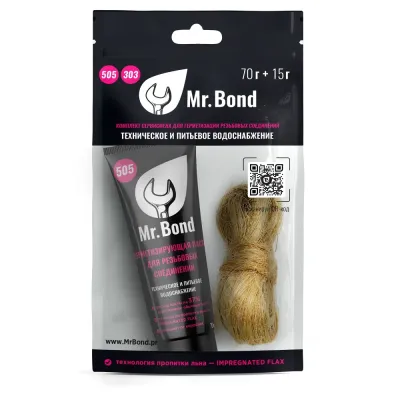 Комплект из пасты Mr.Bond 505,  70г и льна 15г