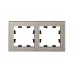 Рамка двухпостовая ATLASDESIGN NATURE, ОРГАНИЧЕСКОЕ СТЕКЛО ШАМПАНЬ