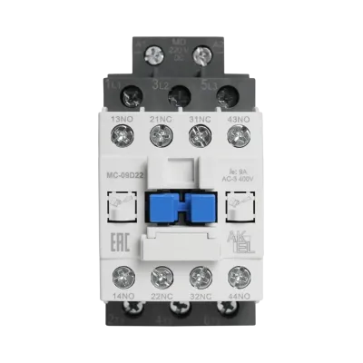 Контактор магнитный BA47 MC-09D22MD 3P 2NO+2NC/9A/220VDC