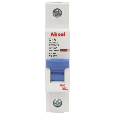 Выключатель автоматический ВА47-MCB-L-AKSOL-1P-C13-AC 1P/13A/C/15кА