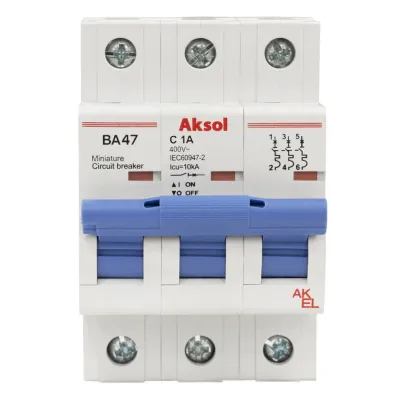 Выключатель автоматический ВА47-MCB-H-AKSOL-3P-C1-AC 3P/1A/С/10кА
