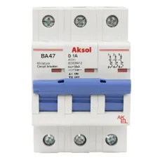 Выключатель автоматический ВА47-MCB-H-AKSOL-3P-D10-AC 3P/10A/D/10кА