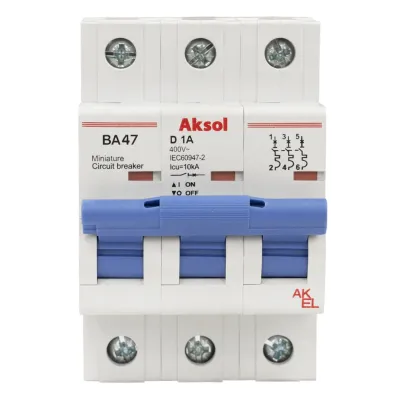 Выключатель автоматический ВА47-MCB-H-AKSOL-3P-D10-AC 3P/10A/D/10кА