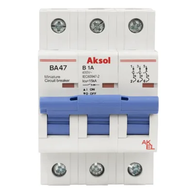 Выключатель автоматический ВА47-MCB-L-AKSOL-3P-B50-AC 3P/50A/B/15кА
