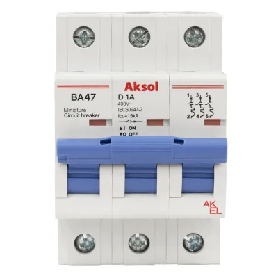 Выключатель автоматический ВА47-MCB-L-AKSOL-3P-D6-AC 3P/6A/D/15кА