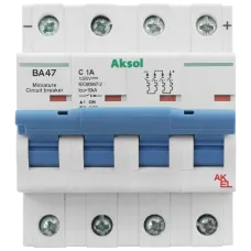 Выключатель автоматический ВА47-MCB-H-AKSOL-4P-C6-DC 4P/6A/C/10кА