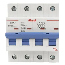 Выключатель автоматический ВА47-MCB-L-AKSOL-4P-C20-AC 4P/20A/C/15кА