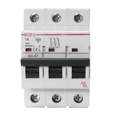 Выключатель автоматический ВА47-MCB-L-3P-C32-AC 3P/32A/C/10кА/230VAC/10кА/400VAC