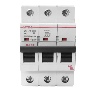 Выключатель автоматический ВА47-MCB-N-3P-C3-AC 3P/3A/C/6кА