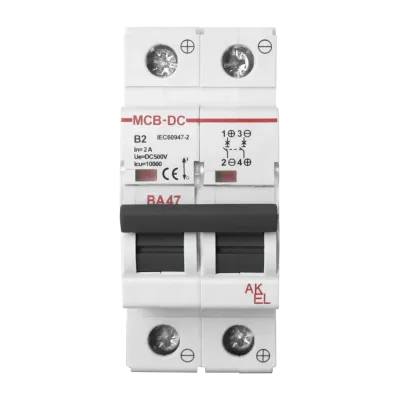 Выключатель автоматический ВА47-MCB-N-2P-C4-DC 2P/4A/С/500VDC/6кА