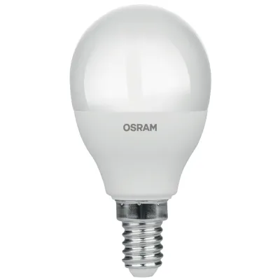 Лампа светодиодная LED 7Вт E14 6500К 700Лм CRI95 шарик 170-250В (замена 60Вт) OSRAM