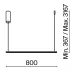 Светильник подвесной  Maytoni Halo MOD246PL-L16BK LED 10W Черный
