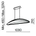 Светильник подвесной  Maytoni Breeze MOD281PL-L34BS3K LED 34W Латунь