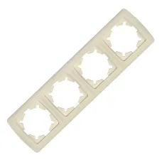 Маргарита Маргарита рамка четырехместная горизонтальная  сл.кость (ivory) (еврослот)