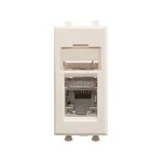 Компьютерная розетка ''Ванильная дымка'' ''Avanti'' RJ-45 модульная,кат. 5е экран , 1 мод