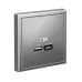 ARTGALLERY USB розетка A + тип-C 45Вт высокоскор.заряд. QC, PD, механизм, сталь