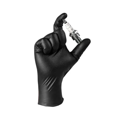 Нескользящие чёрные нитриловые перчатки NATRIX    Jeta Safety NATRIX-50BL-07 S
