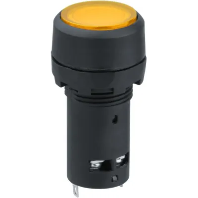 Кнопка Navigator 82 823 NBI-B-09-Y желтая с подсветкой d22мм 230В NO+NC