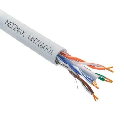 Витая пара U/UTP CAT 6 4x2x0.57 мм 23AWG Медь внутренний PVC серый Fluke Tested 305м