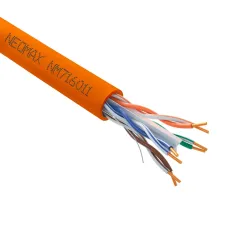 Витая пара U/UTP CAT 6 4x2x0.57 мм 23AWG Медь внутренний LSZH оранжевый Fluke Tested 305м
