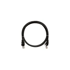 Шнур U/UTP 4 пары, Кат.5e, 2хRJ45/8P8C, T568B, 7х0,205мм, PVC, черный, 0,5м