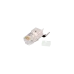 Коннектор RJ45/8P8C под витую пару, Кат.6a(Класс Ea), 500МГц, покрытие 50мкд, универсальные ножи, экранированный, со вставкой, с хвостовиком, круглый в