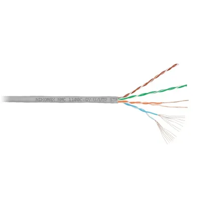 Витая пара U/UTP 4 пары Кат 5e patch BC AWG24 (7х0.2мм) IN LSZH нг(A)-HF серый 305м